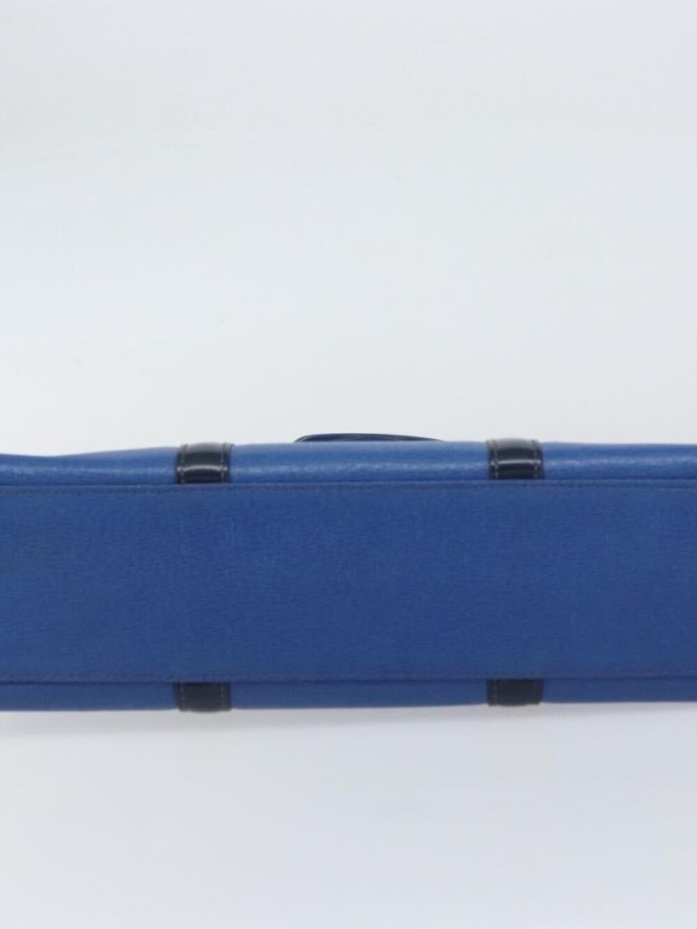 Burberrys Hand Bag Leather Blue Gold Auth 159091 - Picture 6 of 16